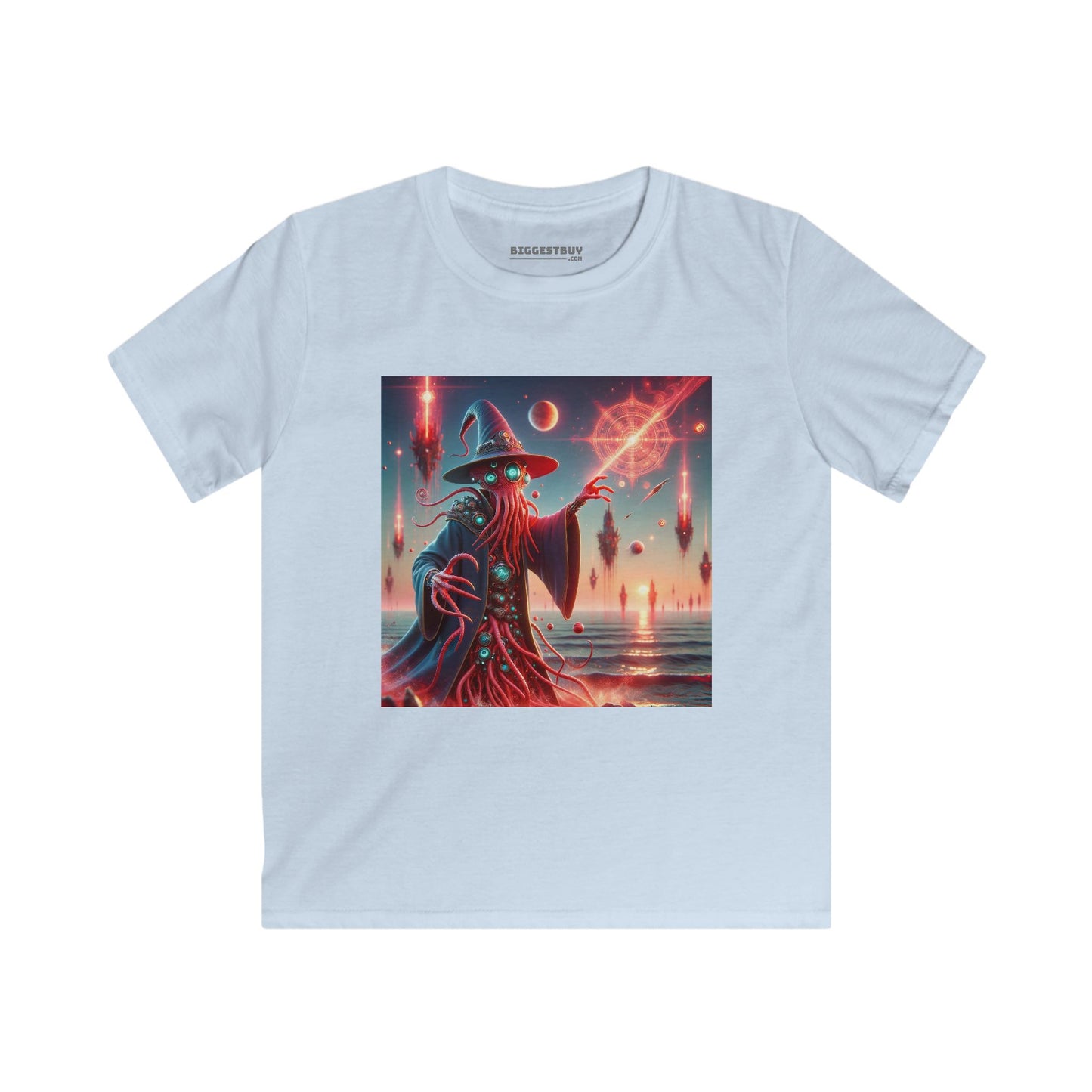 Tシャツ | キッズTシャツ | ソフトスタイル | ラヴクラフト風ホラー | 宇宙の魔術師