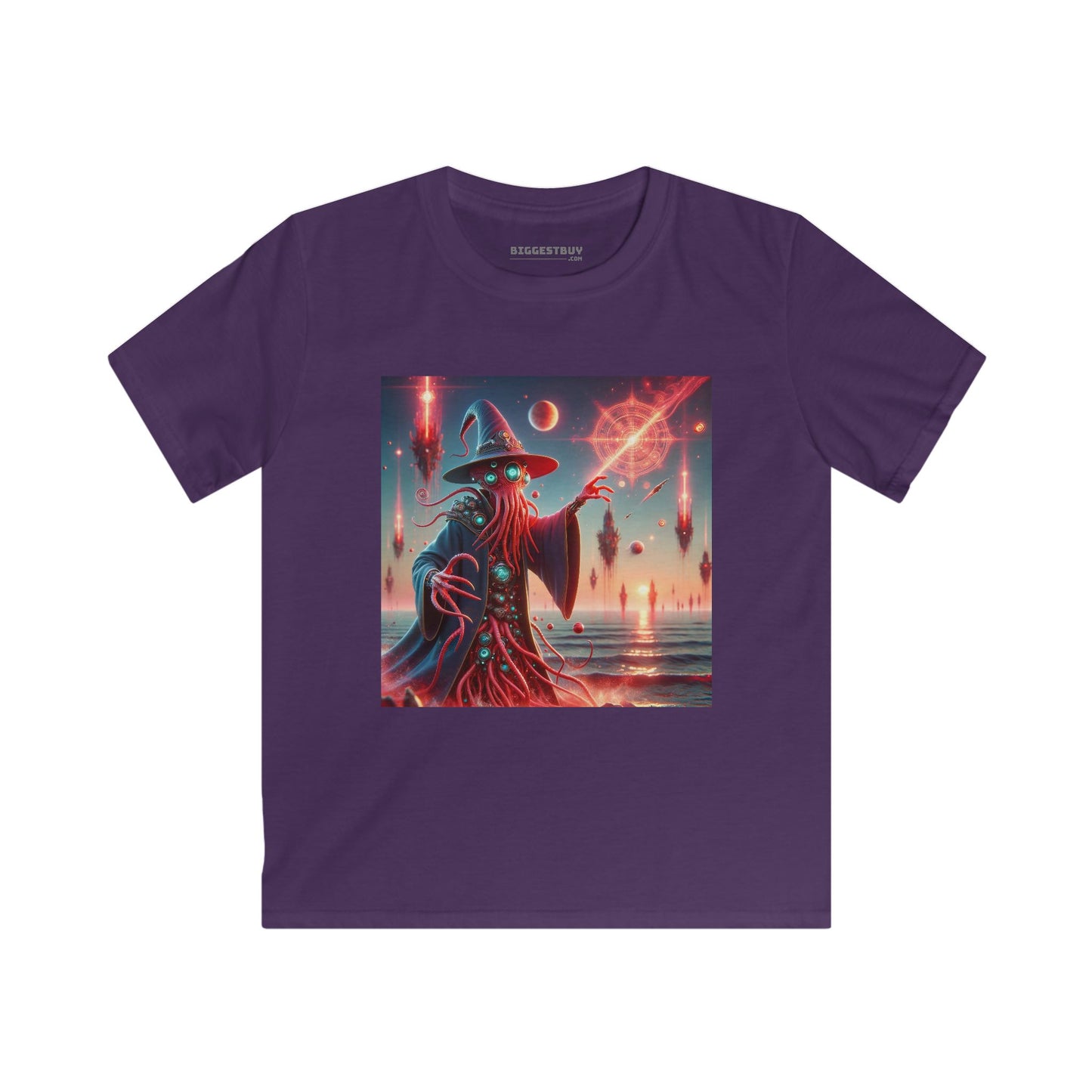 Tシャツ | キッズTシャツ | ソフトスタイル | ラヴクラフト風ホラー | 宇宙の魔術師