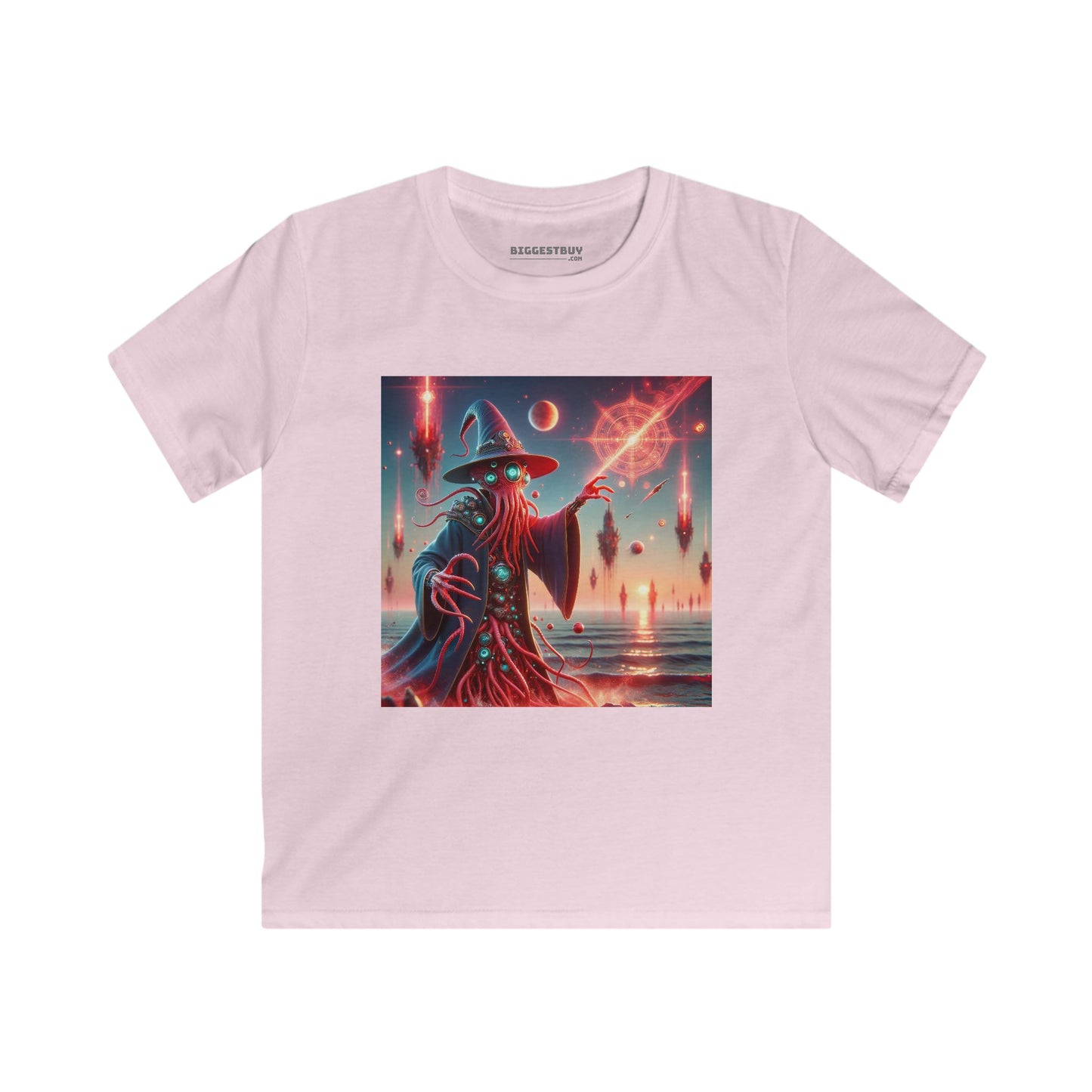 Tシャツ | キッズTシャツ | ソフトスタイル | ラヴクラフト風ホラー | 宇宙の魔術師