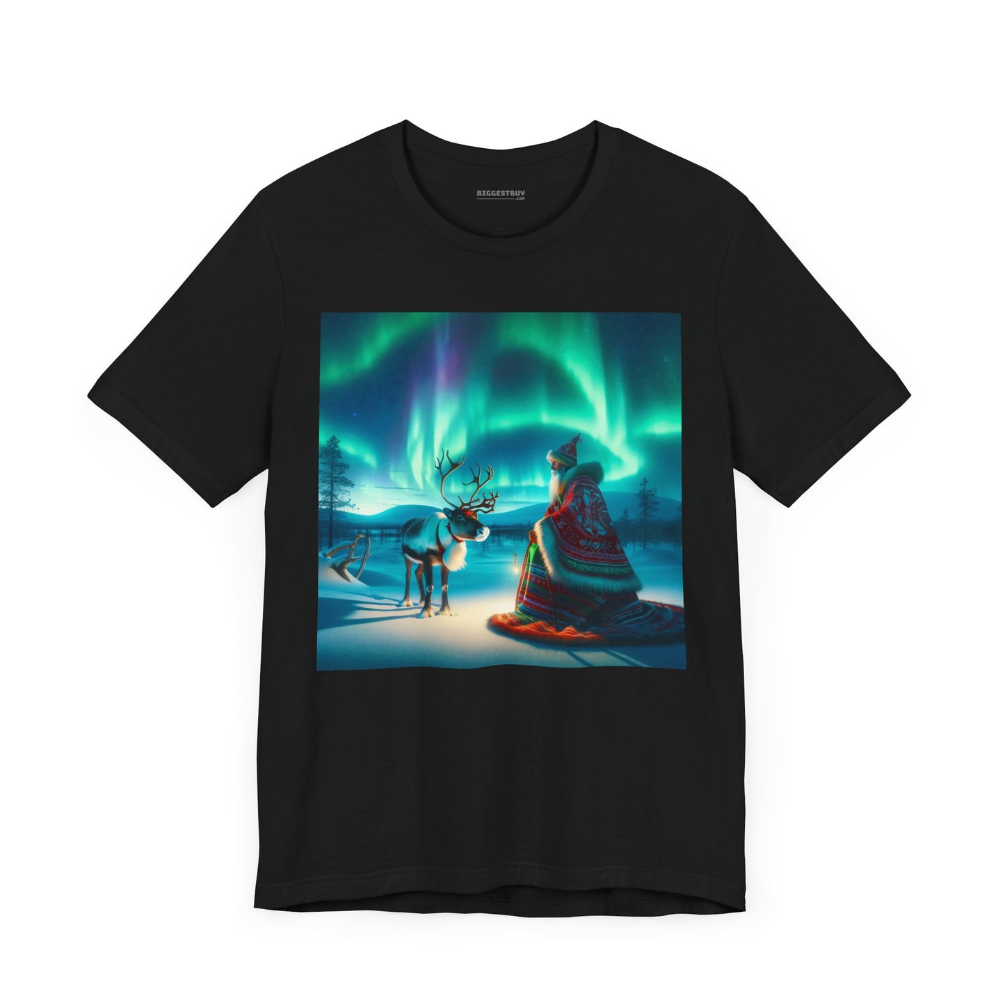 T-shirt | Unisex | Maglietta in jersey | Manica corta | Misticismo Artico | Sciamano Sami