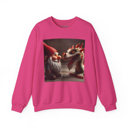 Bluza dresowa | Unisex | Okrągły dekolt | Gruba mieszanka | Fantasy folklorystyczne | Gnom i Smok