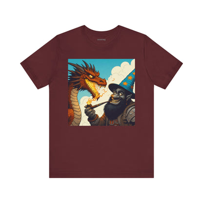Camiseta | Unisex | Camiseta de punto | Manga corta | Fantasía Épica | Duelo Mágico | Dragón