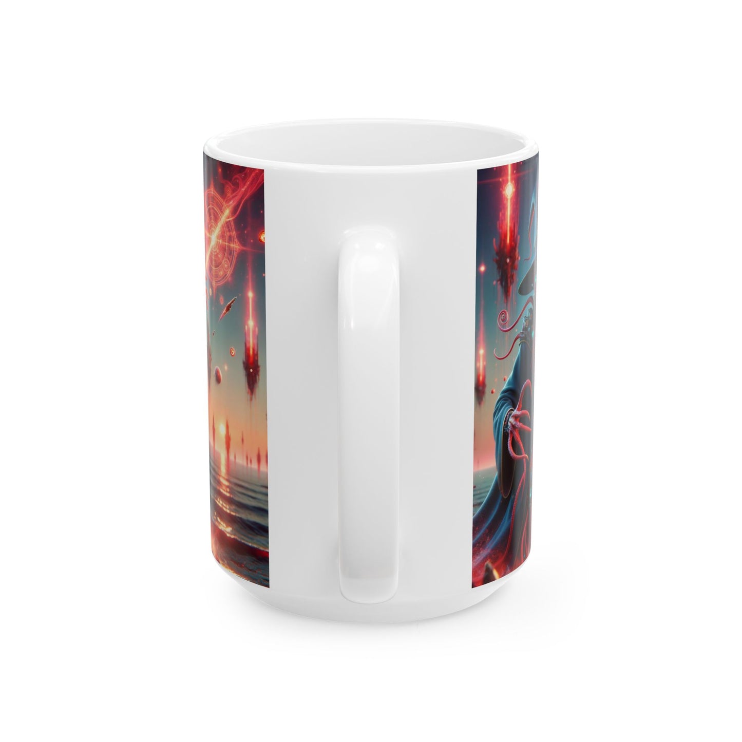 Taza | Cerámica | Blanca | Horror Cósmico | Mago Lovecraftiano