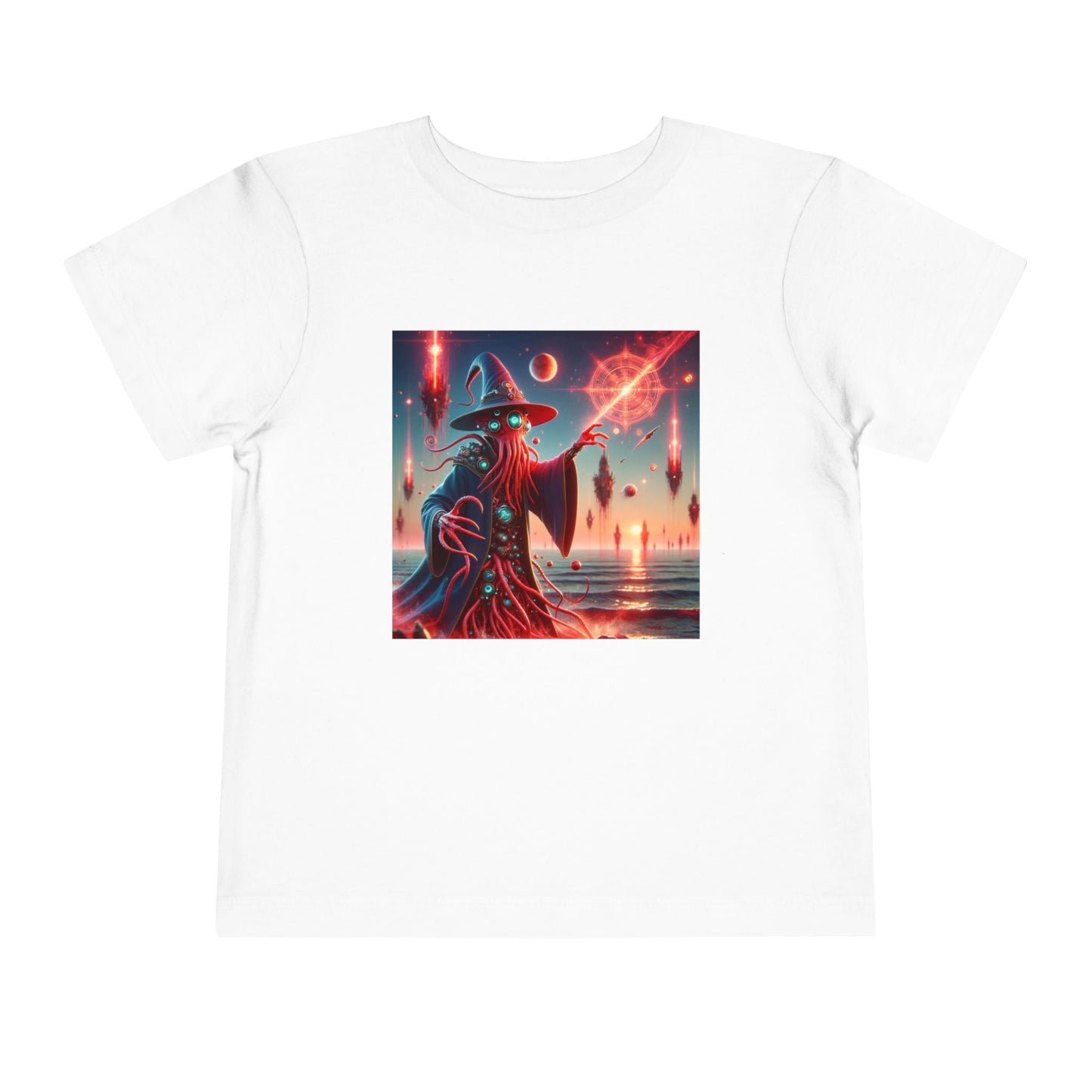 Camiseta | Camiseta para niños pequeños | Manga corta | Horror Cósmico | Mago Lovecraftiano