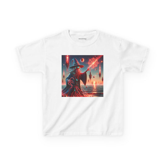 Tシャツ | キッズTシャツ | ヘビーコットン | ラヴクラフト風ホラー | 宇宙の魔術師