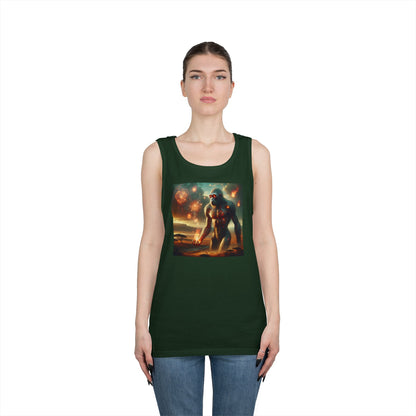 Tank Top | Unisex | Katun Tebal | Mitos Titan Api | Dewa Primordial