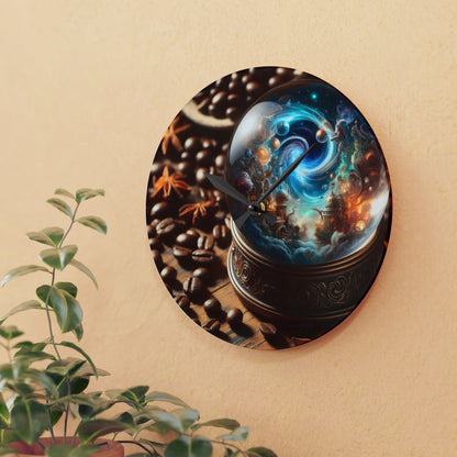 Horloge murale | Acrylique | Ronde ou carrée | Cosmologie Nordique | Cosmarium | Globe