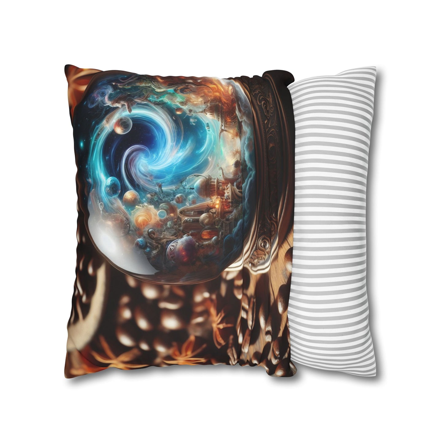 Pillowcase | Square | Polyester canvas | Cosmic Fantasy | Mystical Globe