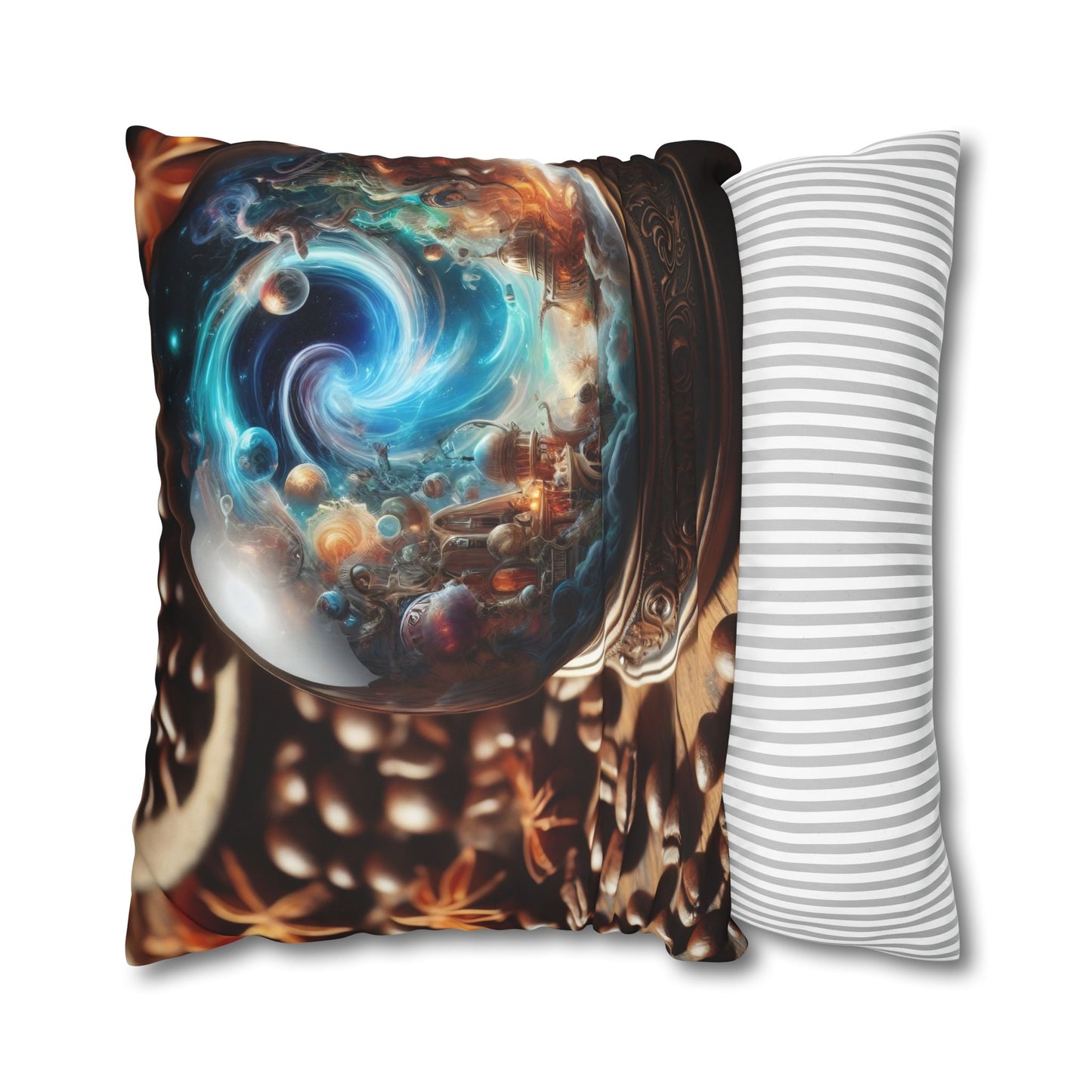 Pillowcase | Square | Polyester canvas | Cosmic Fantasy | Mystical Globe