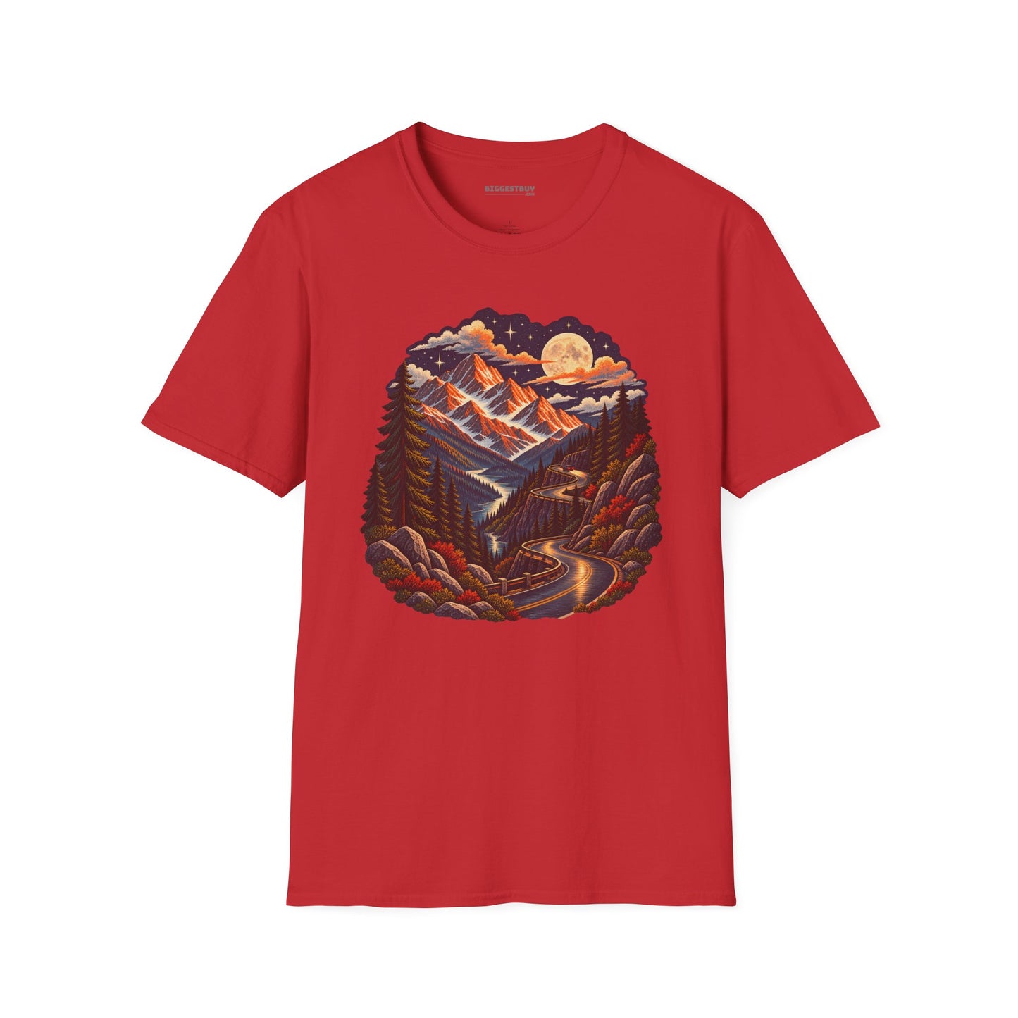 Moonlit Mountain - Softstyle T-Shirt
