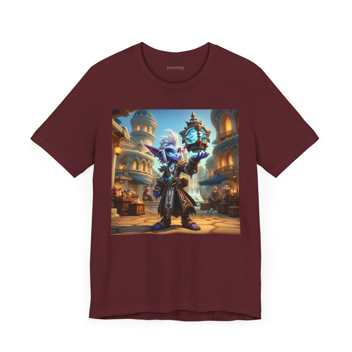 Camiseta | Unisex | Camiseta de punto | Manga corta | Fantasía Arcana | Gnomo Cronómago | Mágico