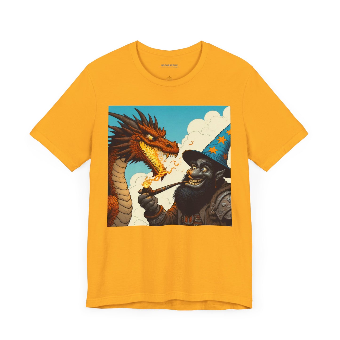 Camiseta | Unisex | Camiseta de punto | Manga corta | Fantasía Épica | Duelo Mágico | Dragón