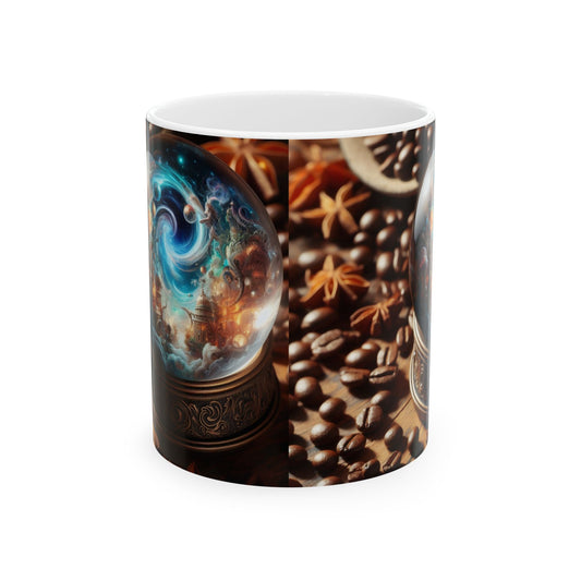 Caneca | Cerâmica | Branca | Cosmologia Nórdica | Cosmarium