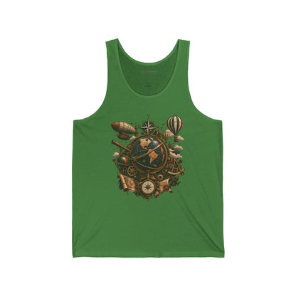 Steampunk Globe - Jersey Tank Top