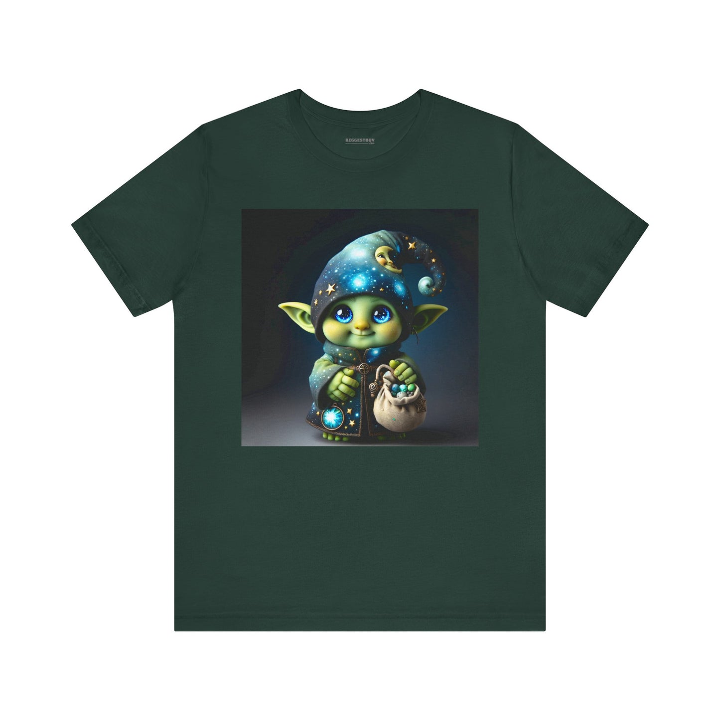 T-skjorte | Unisex | Jersey-T-skjorte | Kort erme | Fantasi | Skogsalv | Trollmann