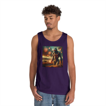 Tank Top | Unisex | Katun Tebal | Mitos Titan Api | Dewa Primordial