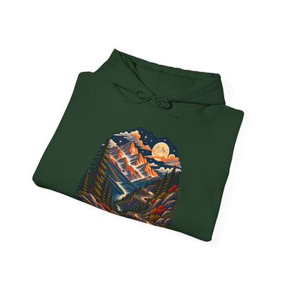Moonlit Mountain - Pullover Hoodie