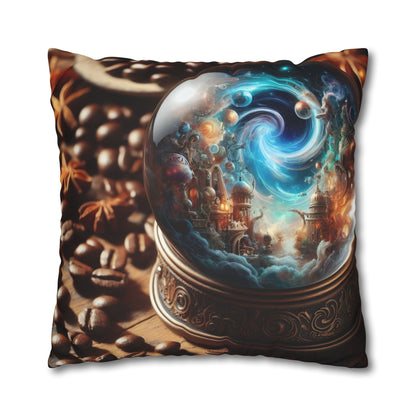 Pillowcase | Square | Polyester canvas | Cosmic Fantasy | Mystical Globe