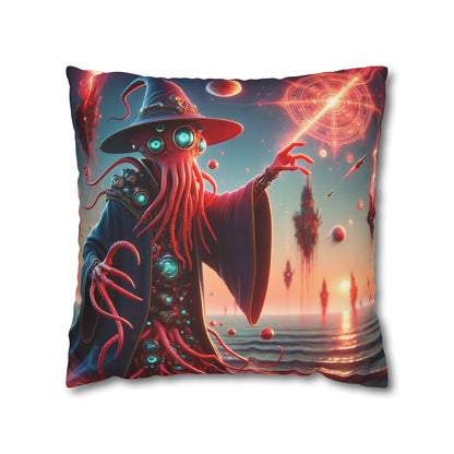 Kussensloop | Vierkant | Polyester canvas | Lovecraftiaanse Horror | Illithid