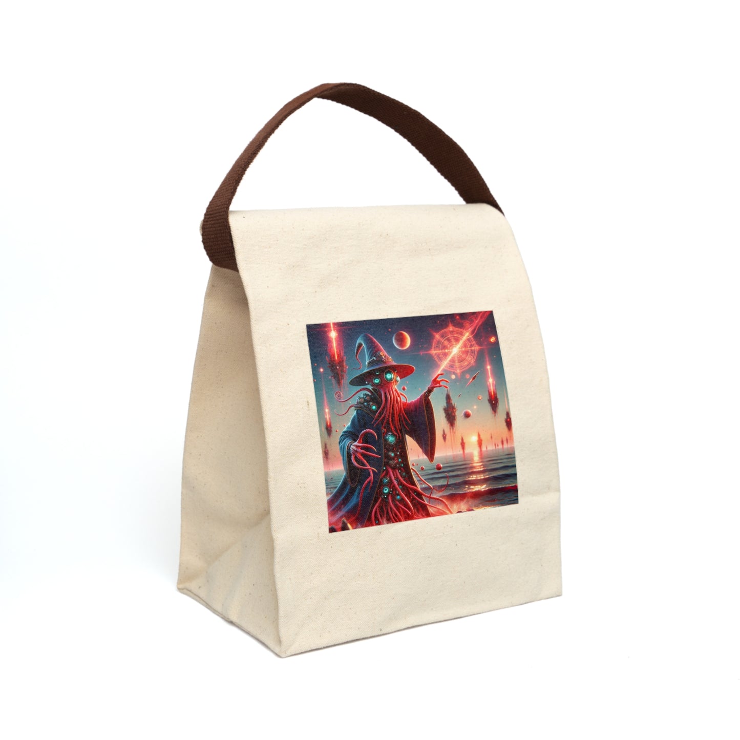 Bolsa de almuerzo | Lona | Con correa | Horror Cósmico | Mago Lovecraftiano