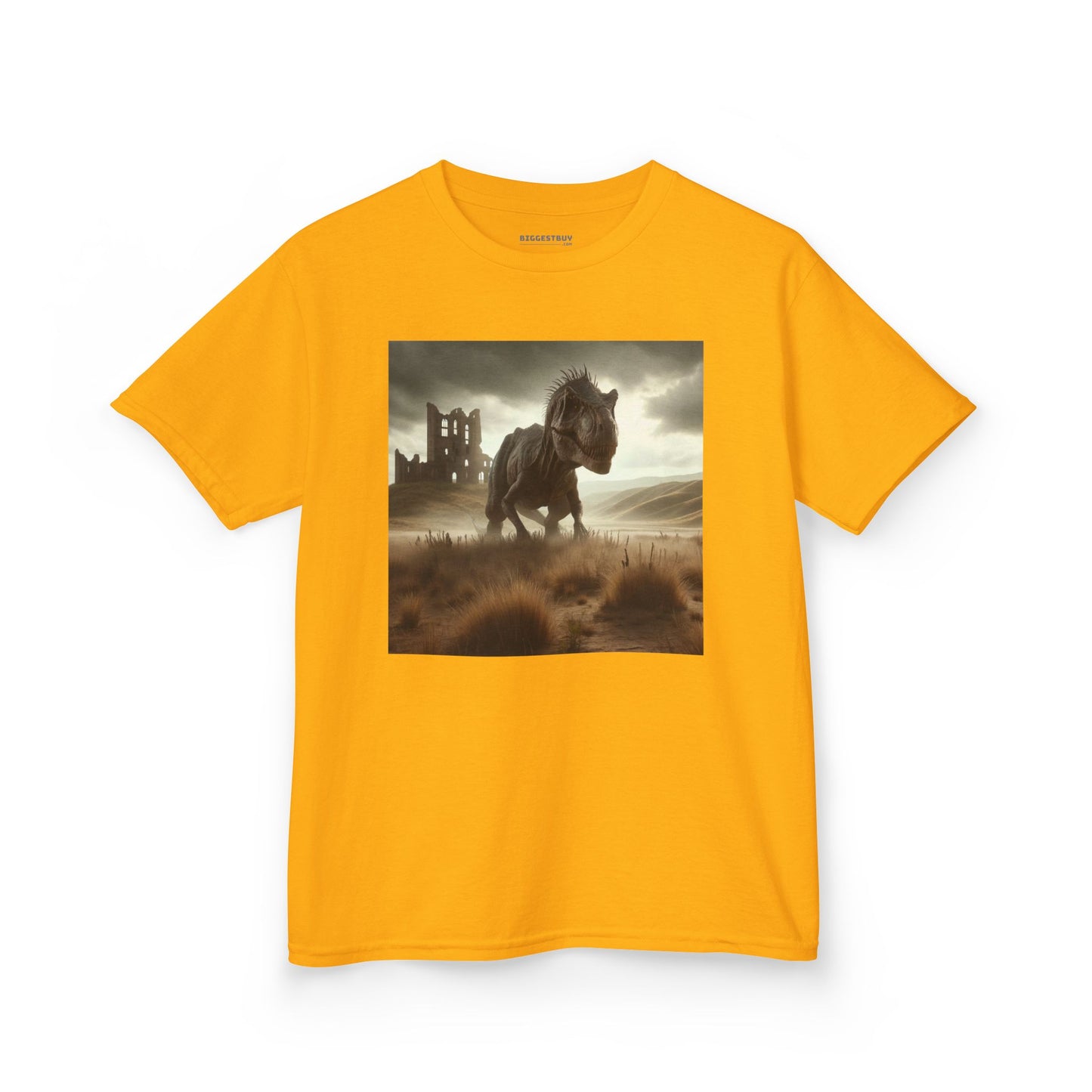 Camiseta | Camiseta Infantil | Algodão Pesado | Ficção Dinossáurica | T-Rex Ancestral