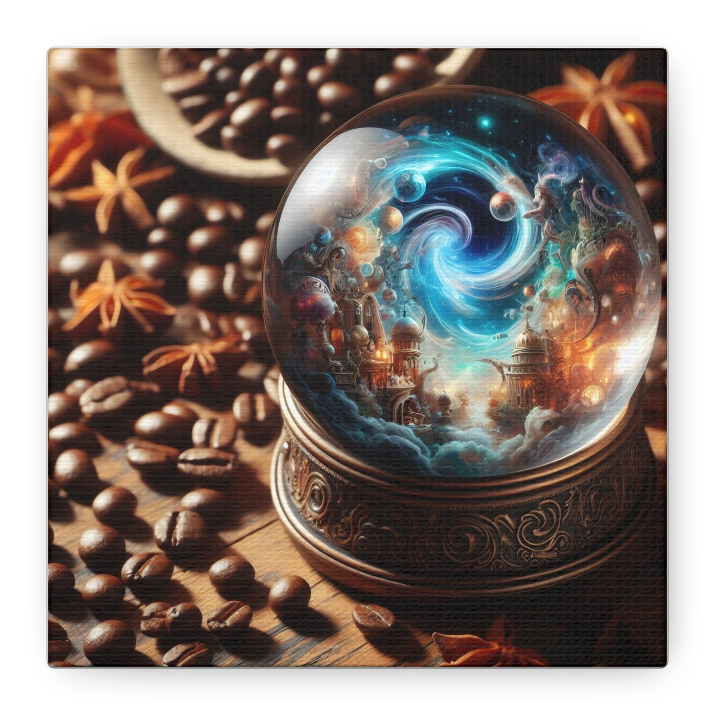 Canvas | Matte | Cosmic Fantasy | Mystical Globe
