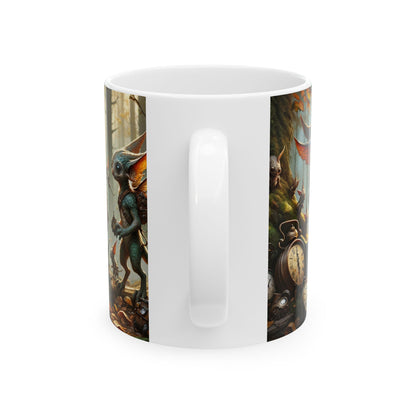 Taza | Cerámica | Blanca | Fantasía Celta | Pooka del Bosque
