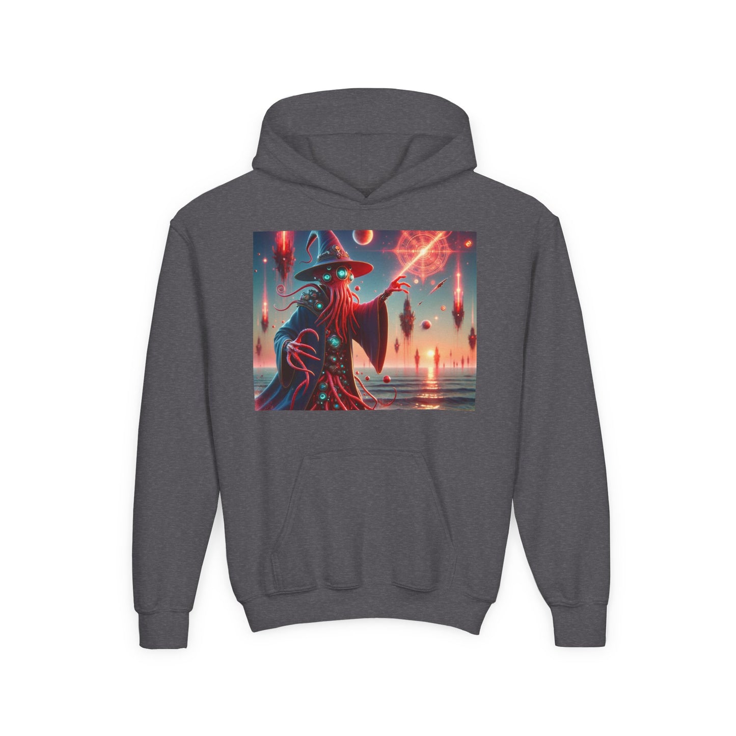 Sweatshirt | Jugend | Kapuzenpullover | Schwere Mischung | Lovecraftian Horror | Illithiden | Zauberer