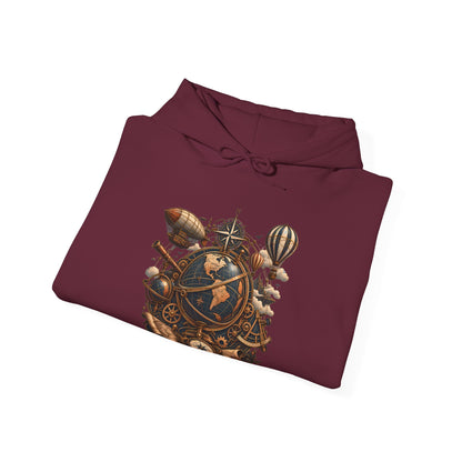 Steampunk Globe - Pullover Hoodie