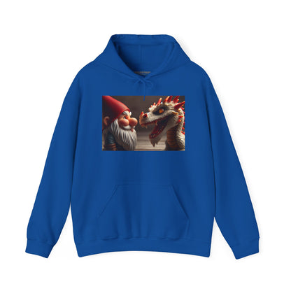 Bluza z kapturem | Unisex | Bluza dresowa z kapturem | Gruba mieszanka | Fantasy folklorystyczne | Gnom i Smok