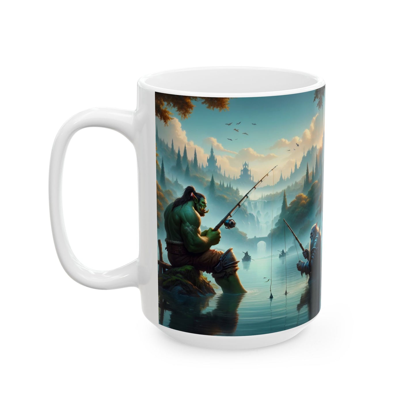 Taza | Cerámica | Blanca | Fantasía Racial | Tregua al Atardecer