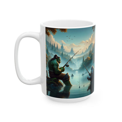 Taza | Cerámica | Blanca | Fantasía Racial | Tregua al Atardecer
