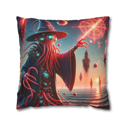 Kussensloop | Vierkant | Polyester canvas | Lovecraftiaanse Horror | Illithid