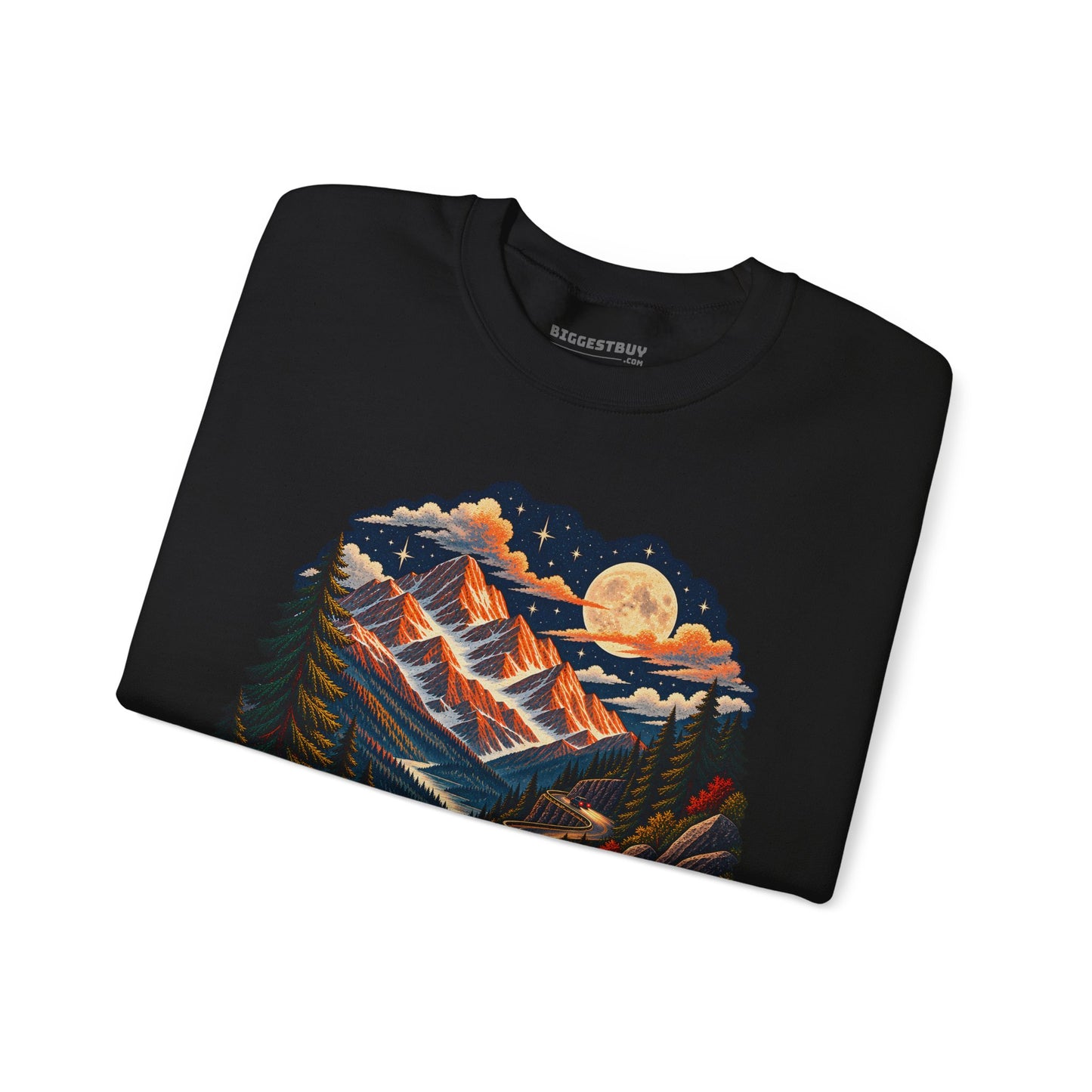 Moonlit Mountain - Crewneck Sweatshirt