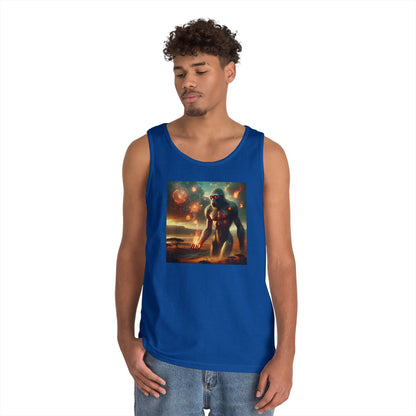 Tank Top | Unisex | Katun Tebal | Mitos Titan Api | Dewa Primordial