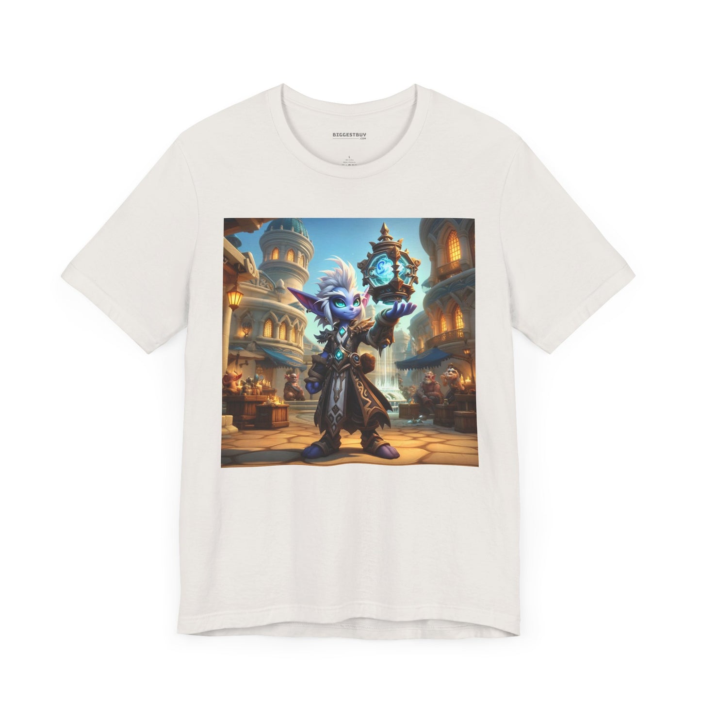 Camiseta | Unisex | Camiseta de punto | Manga corta | Fantasía Arcana | Gnomo Cronómago | Mágico
