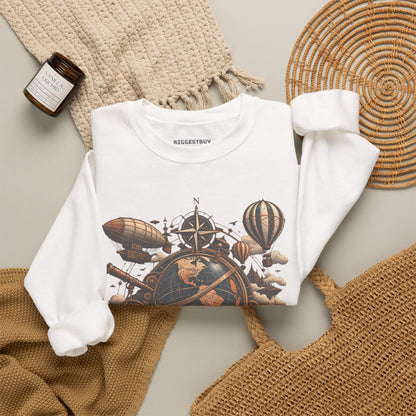 Steampunk Globe - Crewneck Sweatshirt