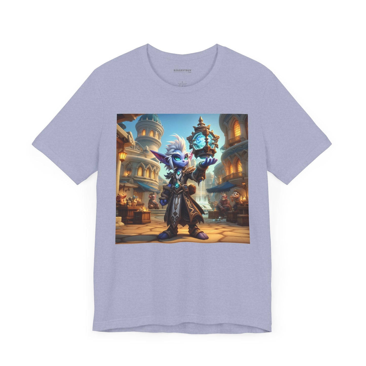 Camiseta | Unisex | Camiseta de punto | Manga corta | Fantasía Arcana | Gnomo Cronómago | Mágico