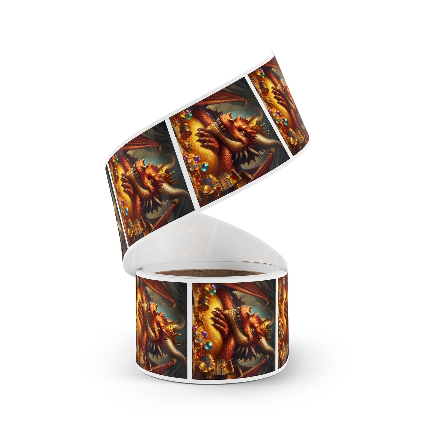 Rotolo di etichette adesive | Quadrato | Mitologia Norrena | Fafnir | Drago