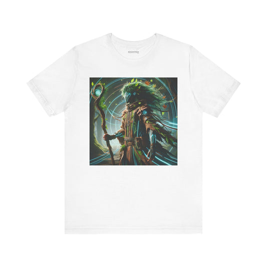 Camiseta | Unisex | Camiseta de punto | Manga corta | Fantasía Eco-Tecnológica | Chamán del Bosque