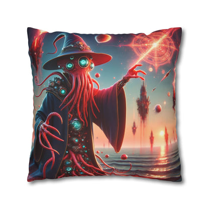 Kussensloop | Vierkant | Polyester canvas | Lovecraftiaanse Horror | Illithid