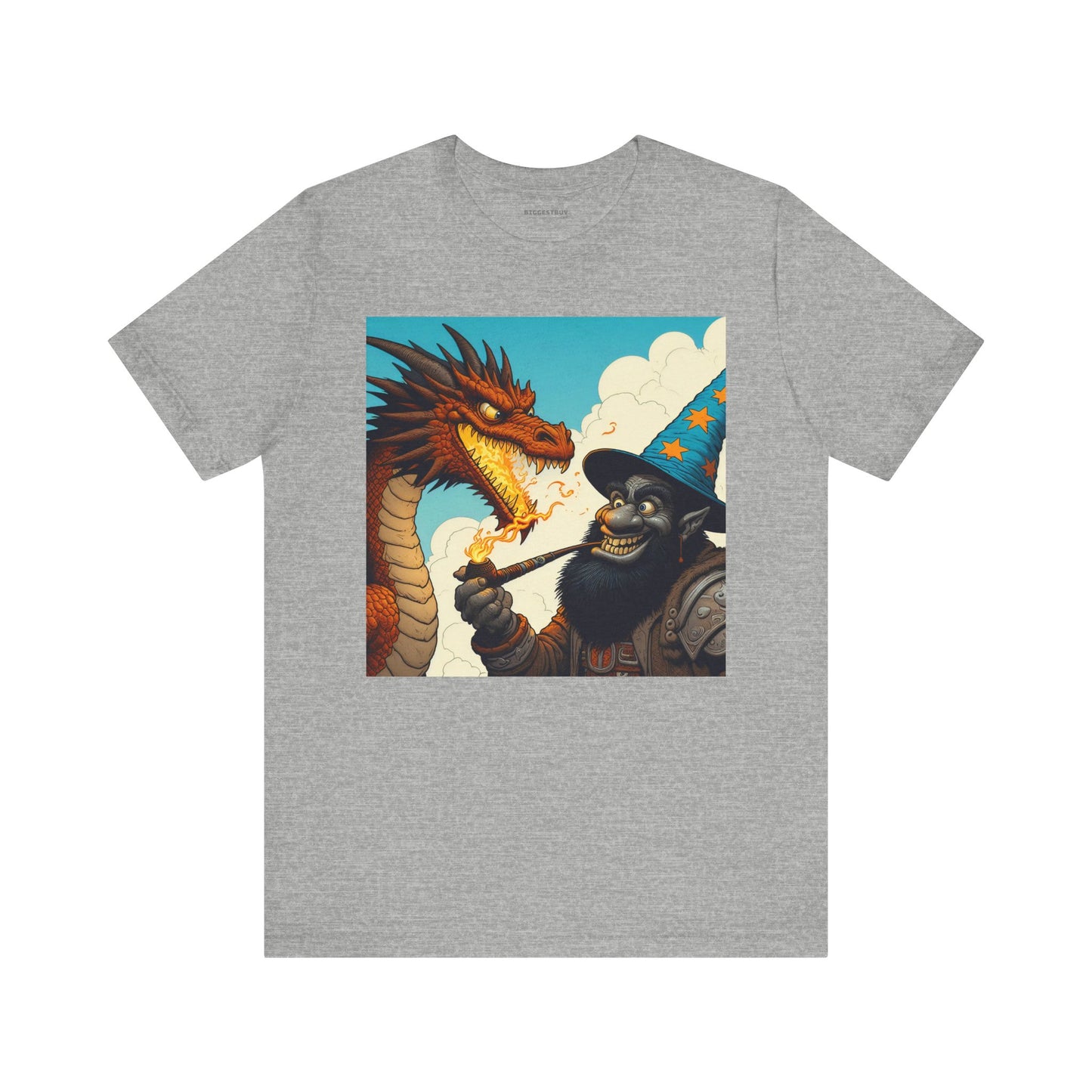 Camiseta | Unisex | Camiseta de punto | Manga corta | Fantasía Épica | Duelo Mágico | Dragón