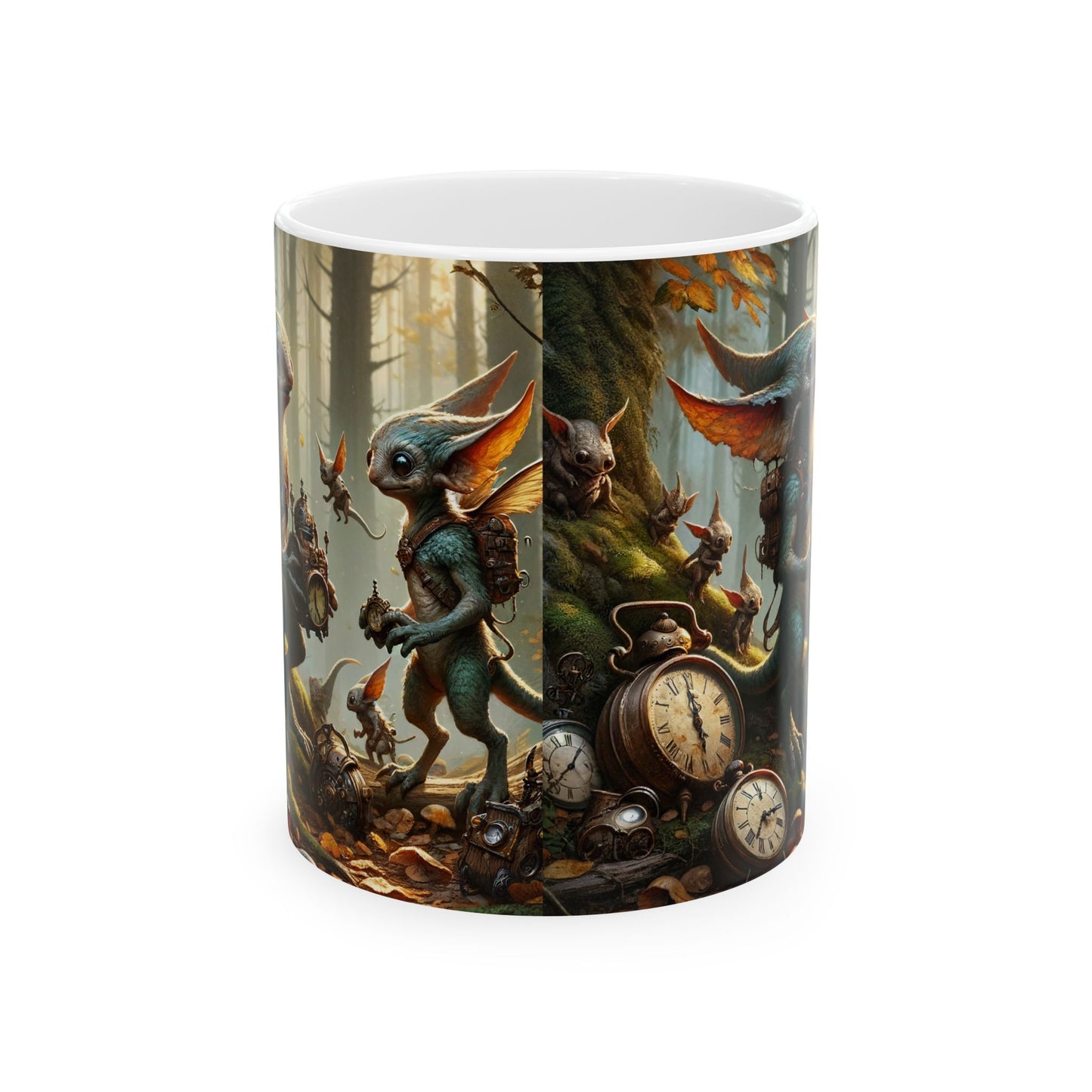 Taza | Cerámica | Blanca | Fantasía Celta | Pooka del Bosque