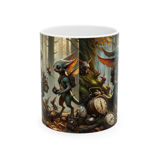 Taza | Cerámica | Blanca | Fantasía Celta | Pooka del Bosque