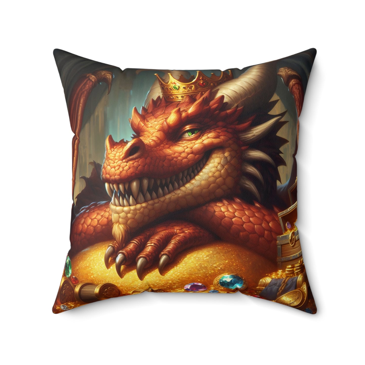 Oreiller | Polyester | Carré | Mythologie nordique | Fafnir | Dragon