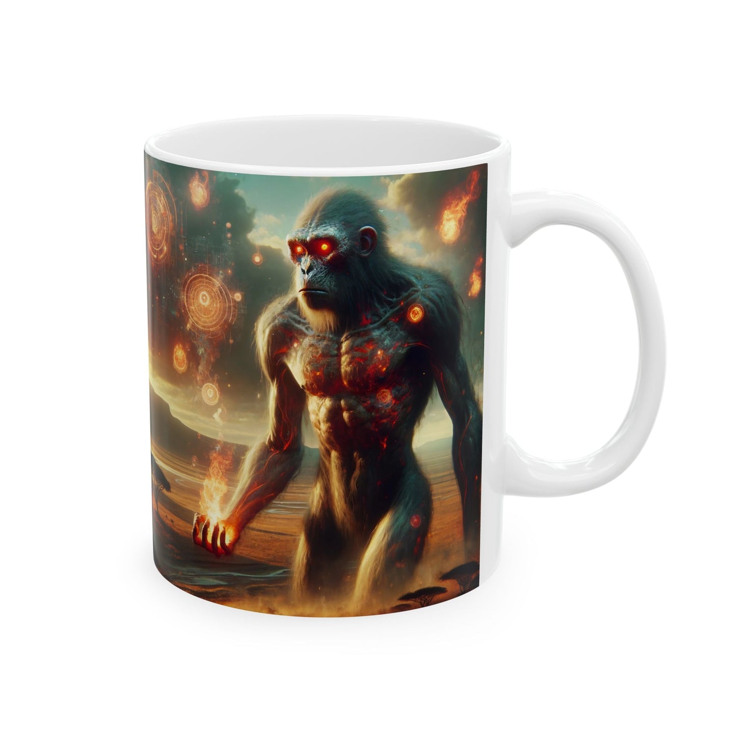 Taza | Cerámica | Blanca | Mitología Primordial | Titán Ancestral