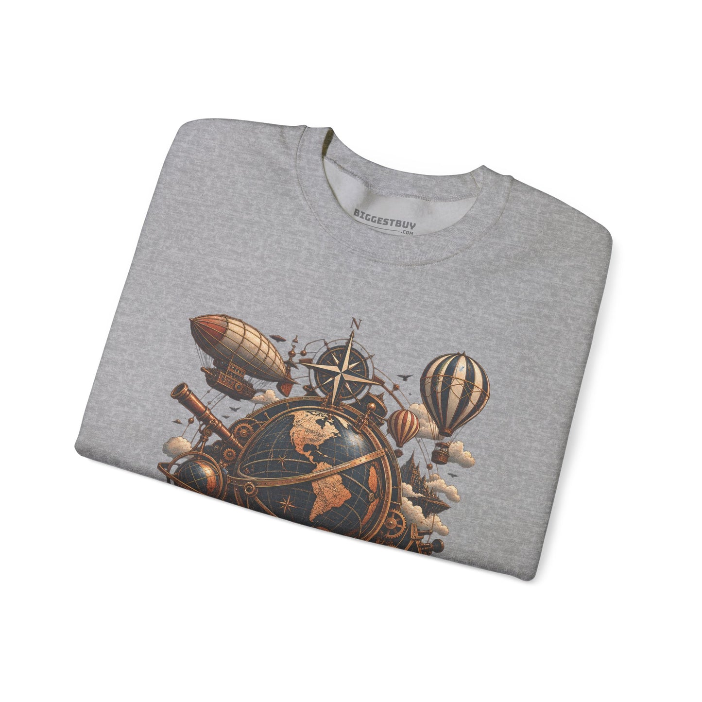 Steampunk Globe - Crewneck Sweatshirt