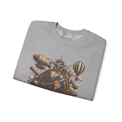 Steampunk Globe - Crewneck Sweatshirt