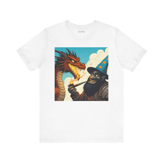 Camiseta | Unisex | Camiseta de punto | Manga corta | Fantasía Épica | Duelo Mágico | Dragón