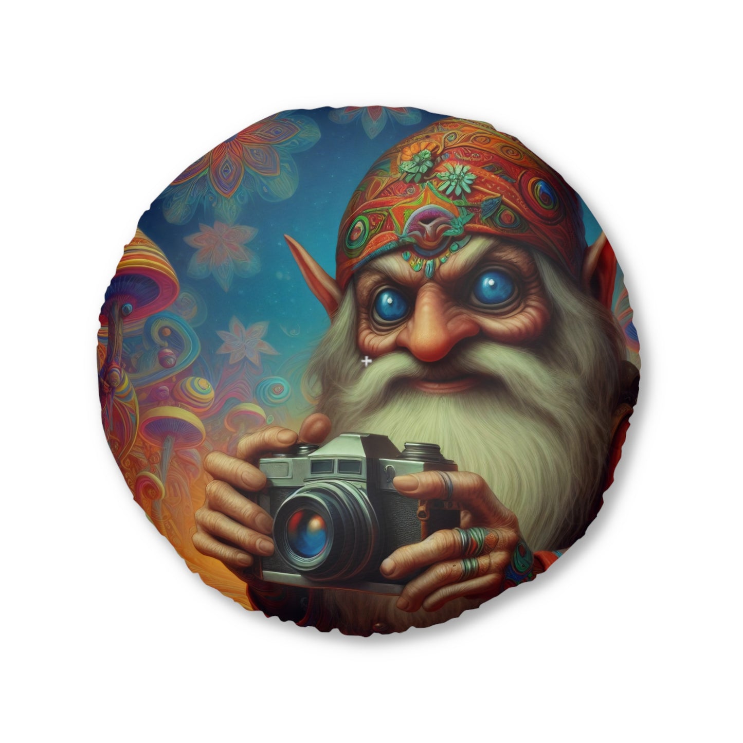 Pute | Gulvpute | Tuftet | Rund | Fantasy | Psykedelisk | Domovoi